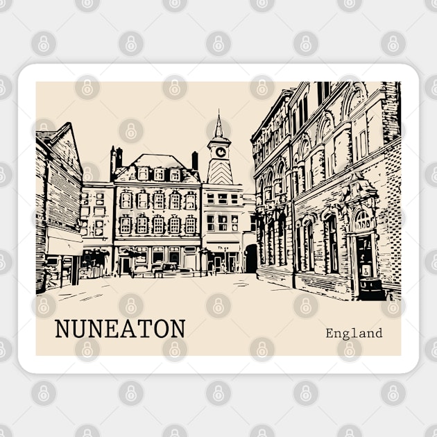 Nuneaton England Magnet by Lakeric
